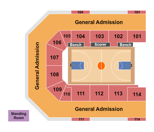 Gateway Center Arena At College Park Basketball 3 Seating Chart