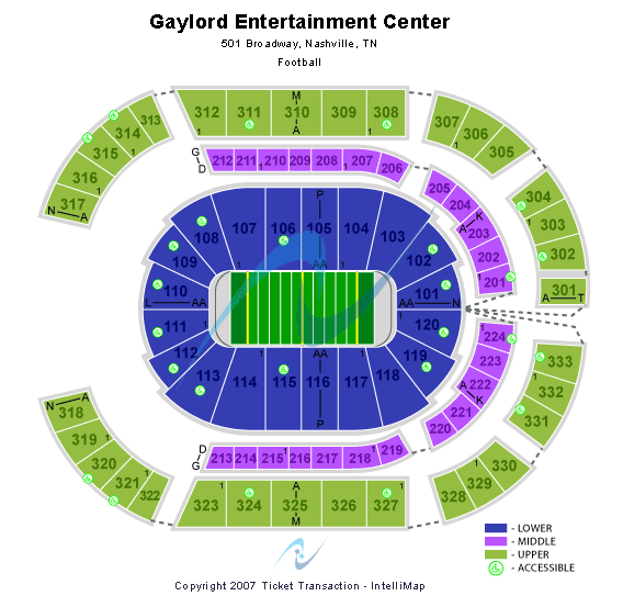 Bridgestone Arena Arena Football Seating Chart