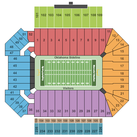 Oklahoma Memorial Stadium Tickets - Norman OK | Event Tickets Center