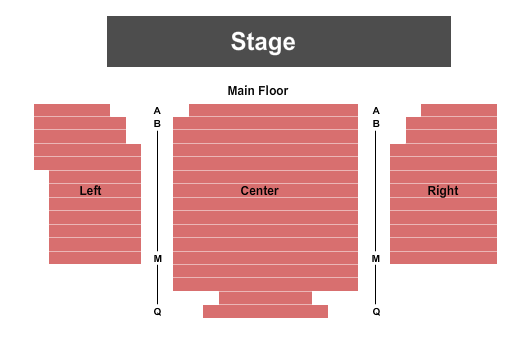 Gem Theatre - GA End Stage Seating Chart