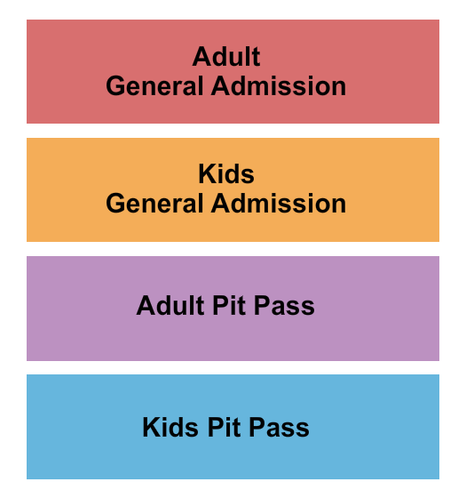 Windy Hollow Speedway Adult GA/Kids GA/Pit Seating Chart