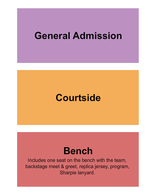 West Port High School Bench/Courtside/GA Seating Chart