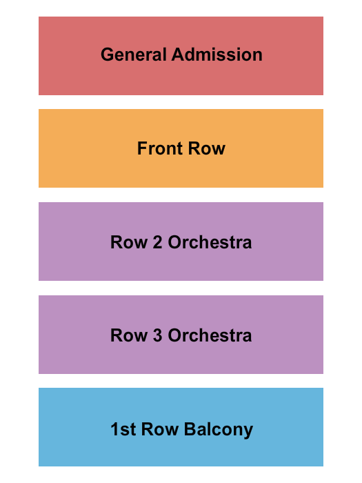 The Waldo Theatre GA/RSV Seating Chart