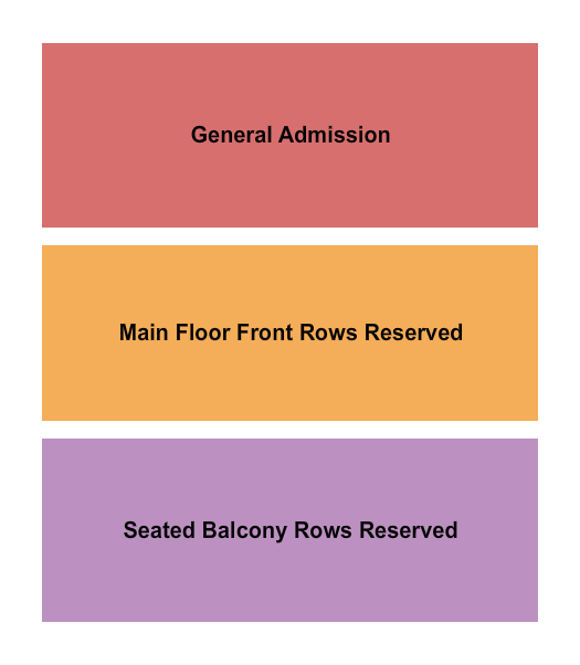 Washington Hall - Seattle GA/Reserved Seating Chart