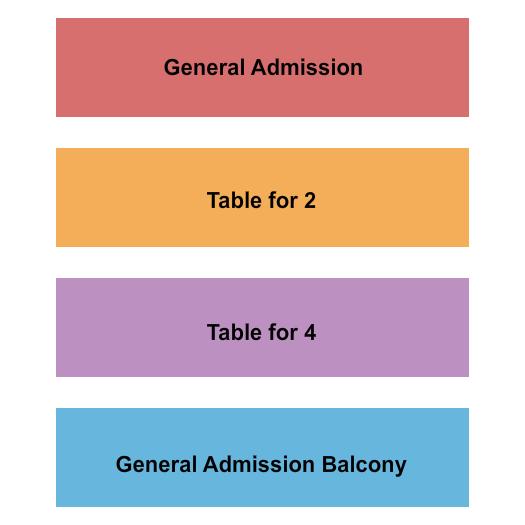 Bourbon Theatre - NE GA/Table2&4/Balcony Seating Chart