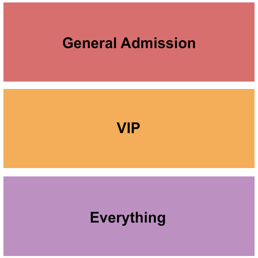 Five Points Theatre GA/VIP/Everything Seating Chart