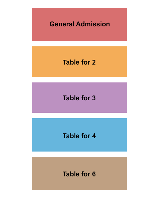 The Banyan Live GA/VIP/Tables Seating Chart
