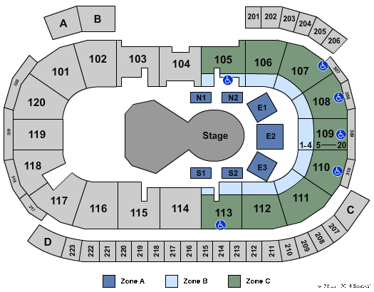 Tribute Communities Centre Cirque - Zone Seating Chart