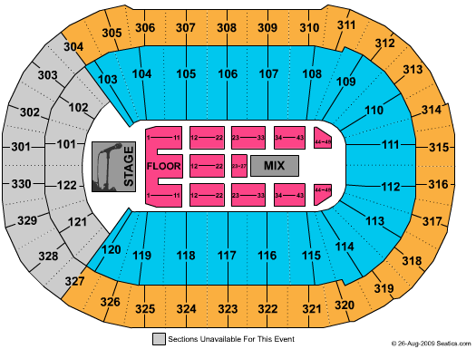 Rogers Arena Pearl Jam Seating Chart