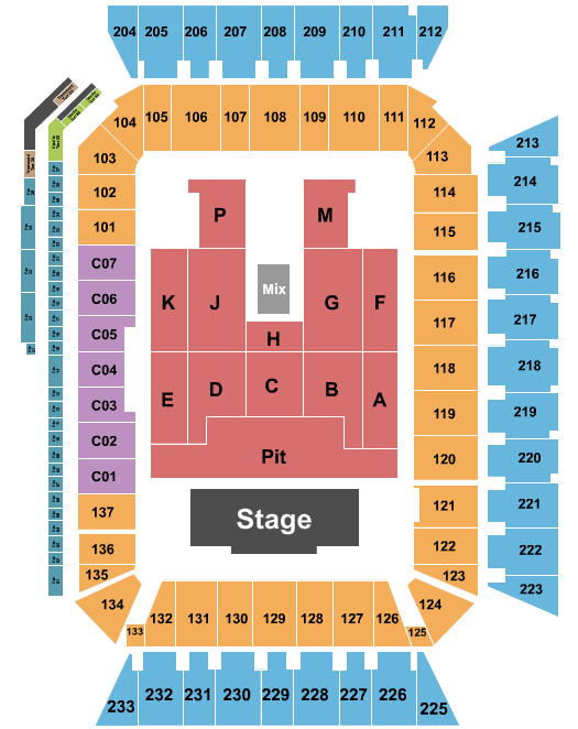 Geodis Park Guns N' Roses Seating Chart