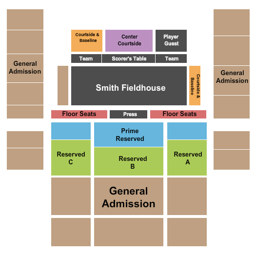 George Albert Smith Fieldhouse Volleyball Seating Chart