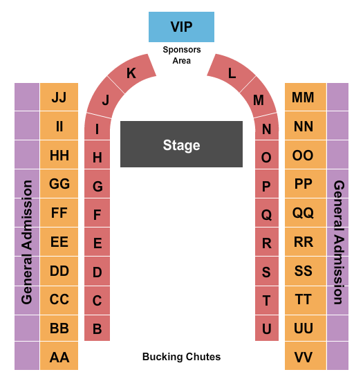 George H. Henderson Expo Center Rodeo Seating Chart