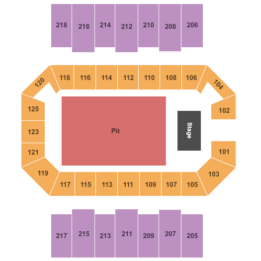 George M Sullivan Sports Arena End Stage GA Seating Chart