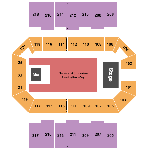 Sullivan Arena - Anchorage Endstage GA 2 Seating Chart