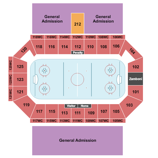 George M Sullivan Sports Arena Hockey Seating Chart