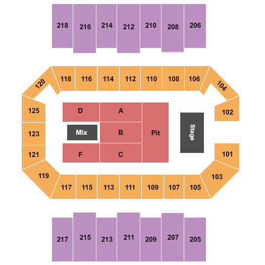 George M Sullivan Sports Arena Miranda Lambert Seating Chart