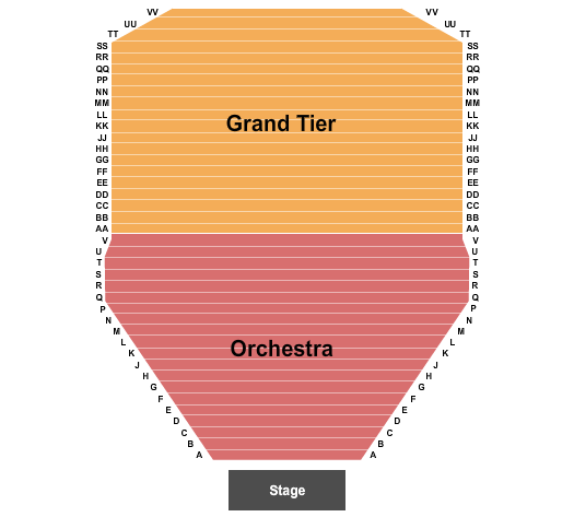 George Mason Center For The Arts - Concert Hall Seating Chart