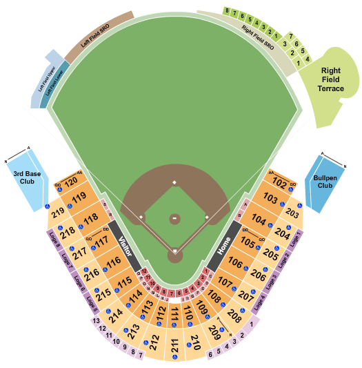 Publix Field at Joker Marchant Stadium Seat Map