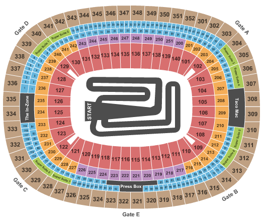 Georgia Dome AMA Supercross Seating Chart