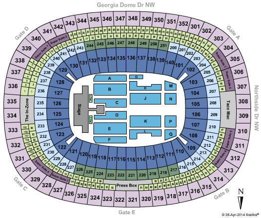 Georgia Dome Jay Z and Beyonce Seating Chart