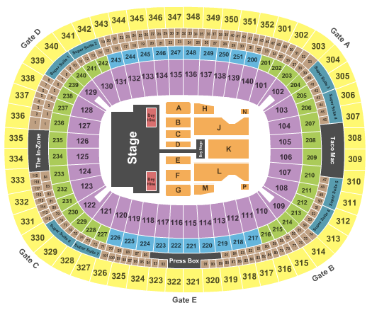 Georgia Dome Beyonce Seating Chart