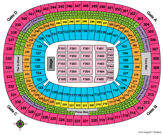 Georgia Dome Concert Seating Chart