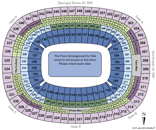 Georgia Dome Generic Floor Seating Chart