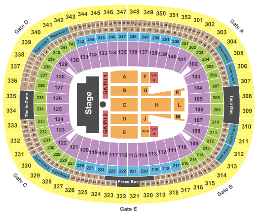 Georgia Dome Gun N Roses Seating Chart