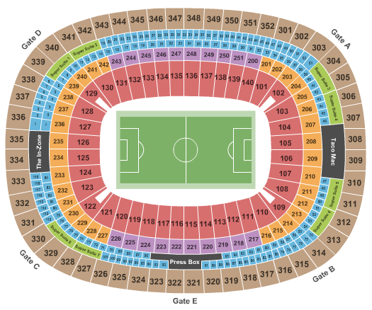 Georgia Dome Soccer Seating Chart
