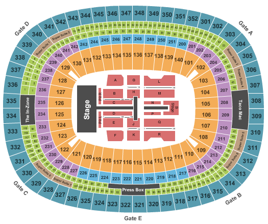 Georgia Dome Taylor Swift Seating Chart