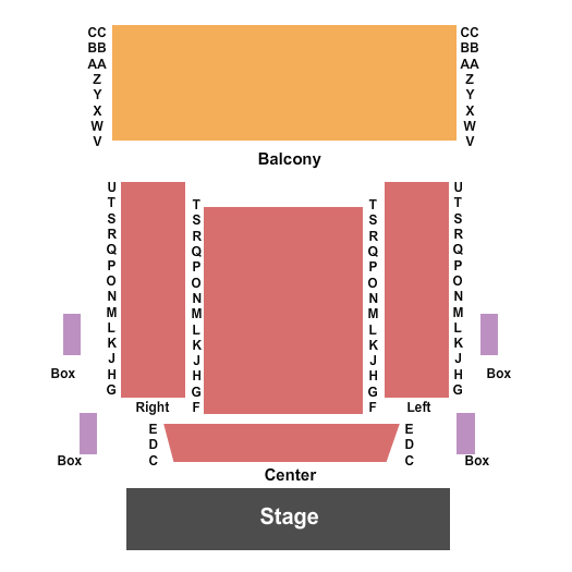 Performing Arts Center at Georgia Southern University End Stage Seating Chart