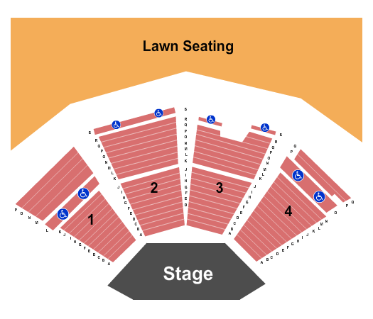 seating chart for Gerald R. Ford Amphitheater - End Stage - eventticketscenter.com