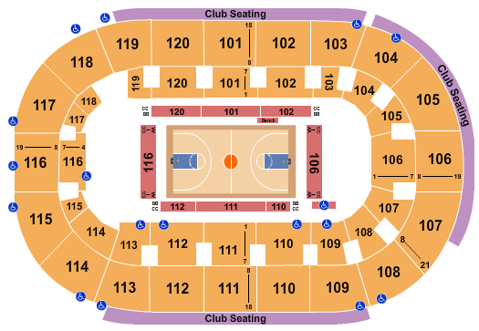 seating chart for Hertz Arena - Basketball - Globetrotters - eventticketscenter.com
