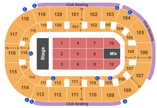 seating chart for Hertz Arena - Endstage 2 - eventticketscenter.com