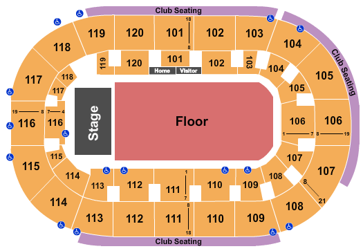 seating chart for Hertz Arena - Full GA Floor - eventticketscenter.com