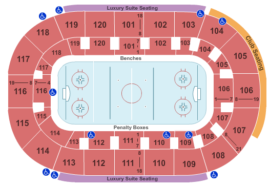 seating chart for Hertz Arena - Hockey - eventticketscenter.com