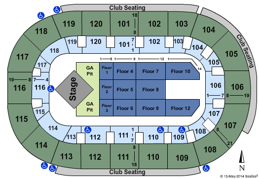 Hertz Arena Hunter Hayes Seating Chart