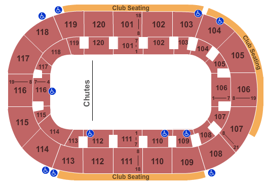 Hertz Arena PBR Seating Chart