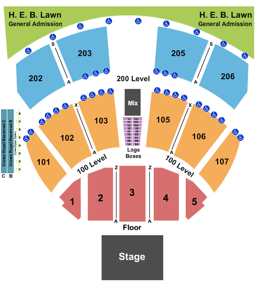 seating chart for End Stage 2 - eventticketscenter.com