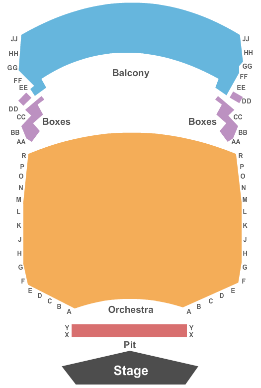 Germantown Performing Arts Centre Endstage Pit Seating Chart