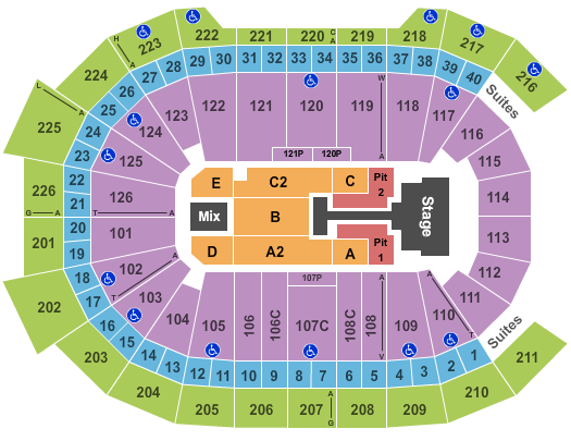 Giant Center seating chart event tickets center