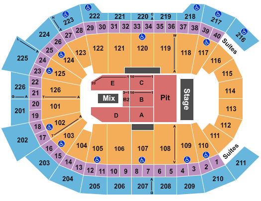 Giant Center Dan and Shay Seating Chart