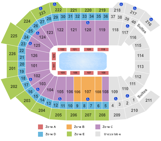 Giant Center Seating Chart - Hershey