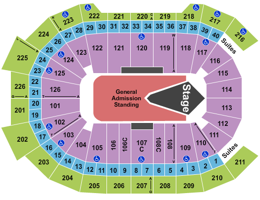 Giant Center Disturbed Seating Chart