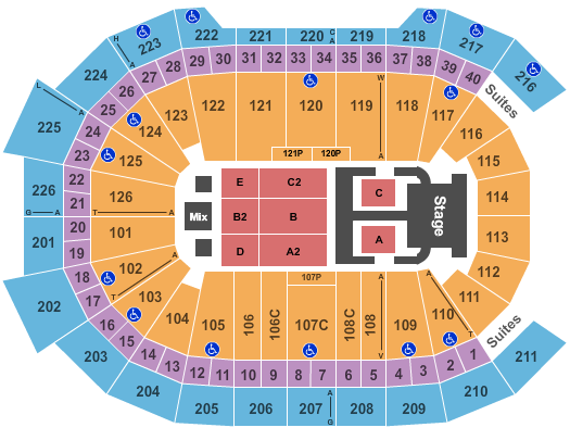Giant Center Dude Perfect Seating Chart