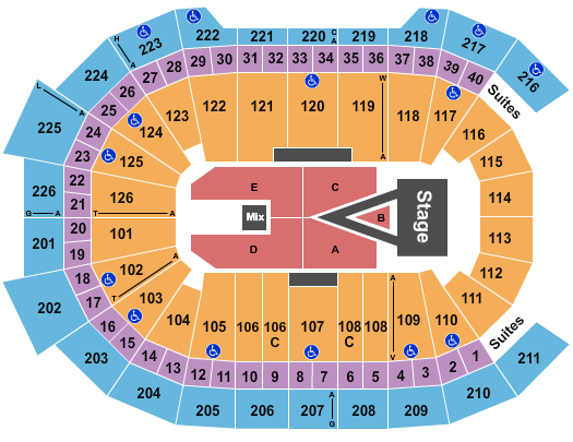 Giant Center For King and Country Seating Chart