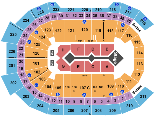 Giant Center For King and Country Seating Chart