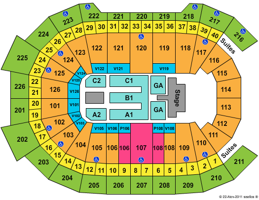 Giant Center Miranda Lambert Seating Chart