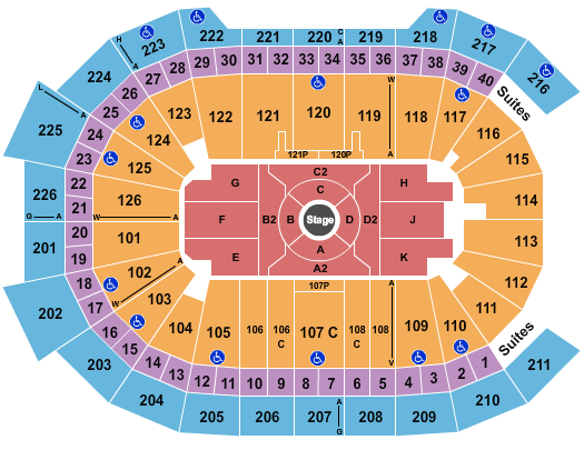 Giant Center Nate Bargatze Seating Chart