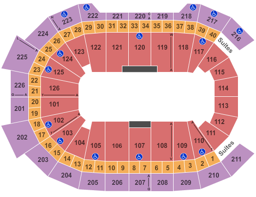 Giant Center Open Floor Seating Chart